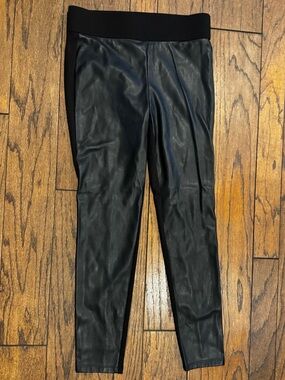 LOFT Black Faux-Leather Leggings